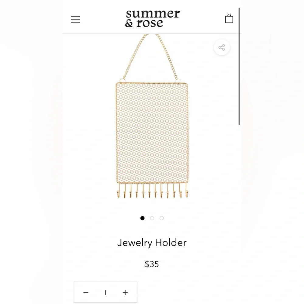 Summer & Rose Hanging Jewelry Holder - Picture 4 of 5